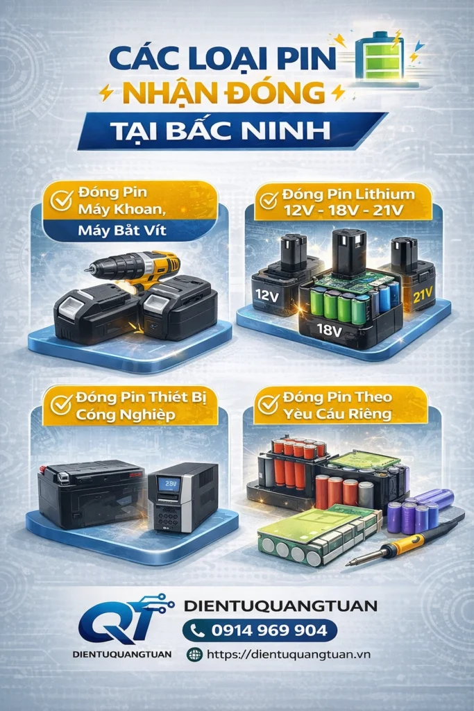 các loại pin nhận đóng tại bắc ninh