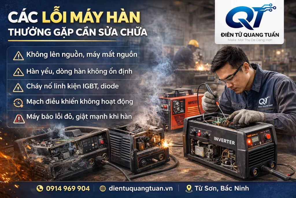 các lỗi máy hàn thường gặp