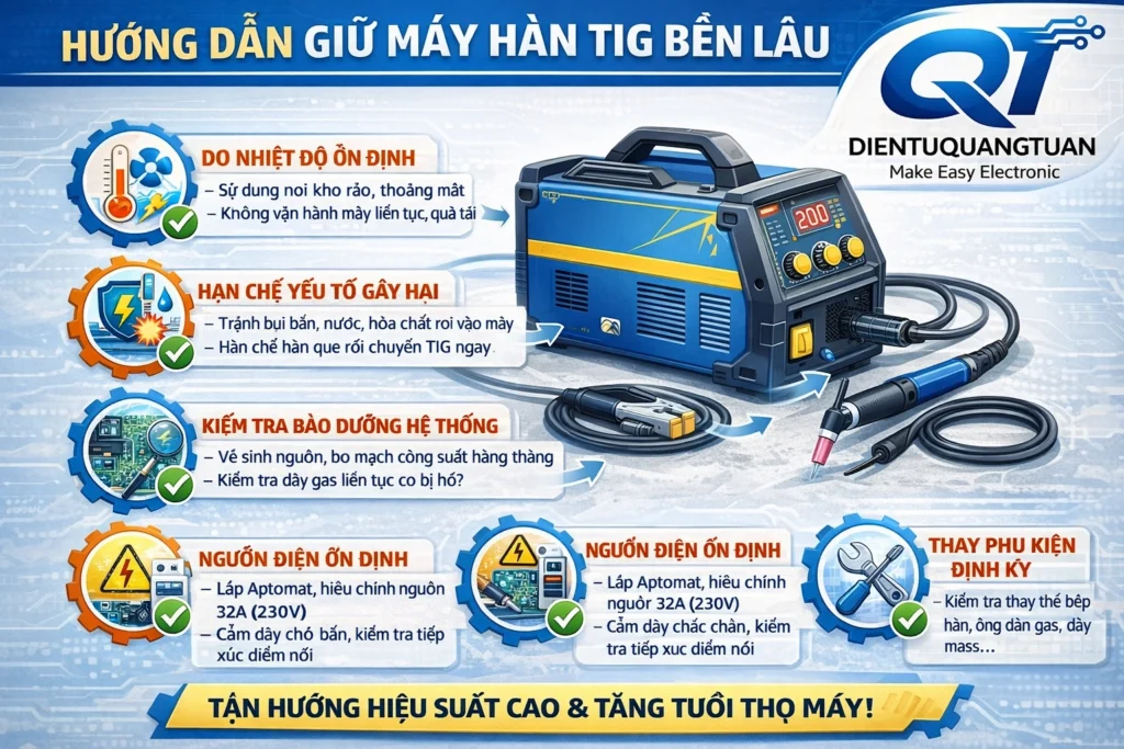 hướng dẫn giữ máy hàn tig bền lâu