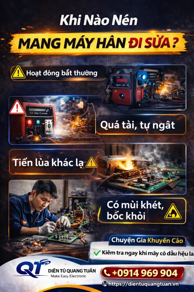 khi nào nên mang máy hàn có tiếng rít đi sửa