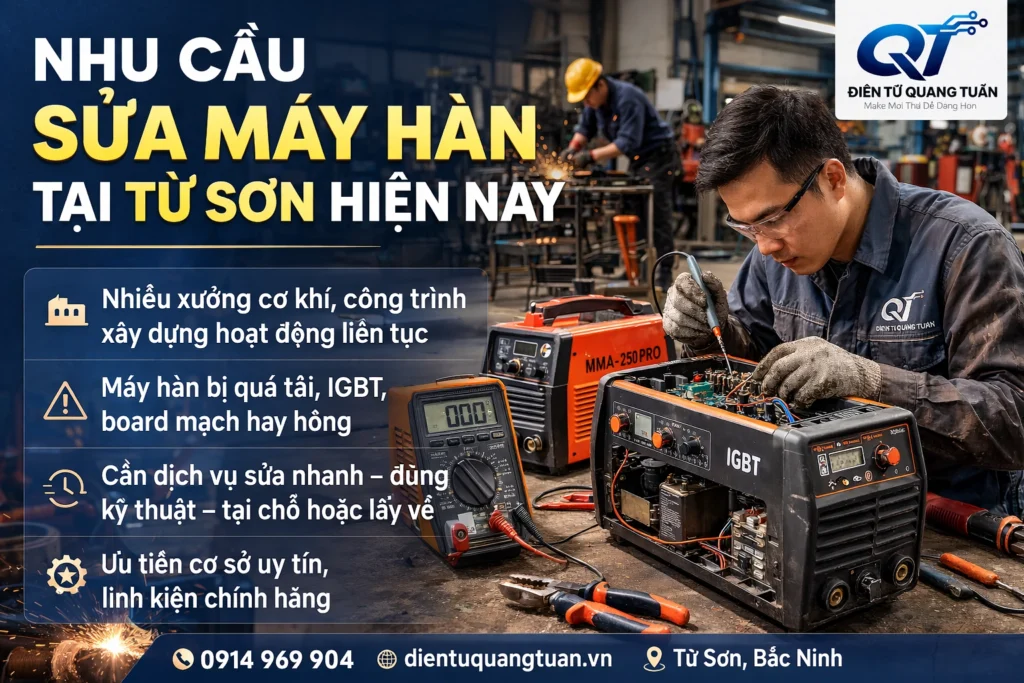 nhu cầu sửa máy hàn tại từ sơn
