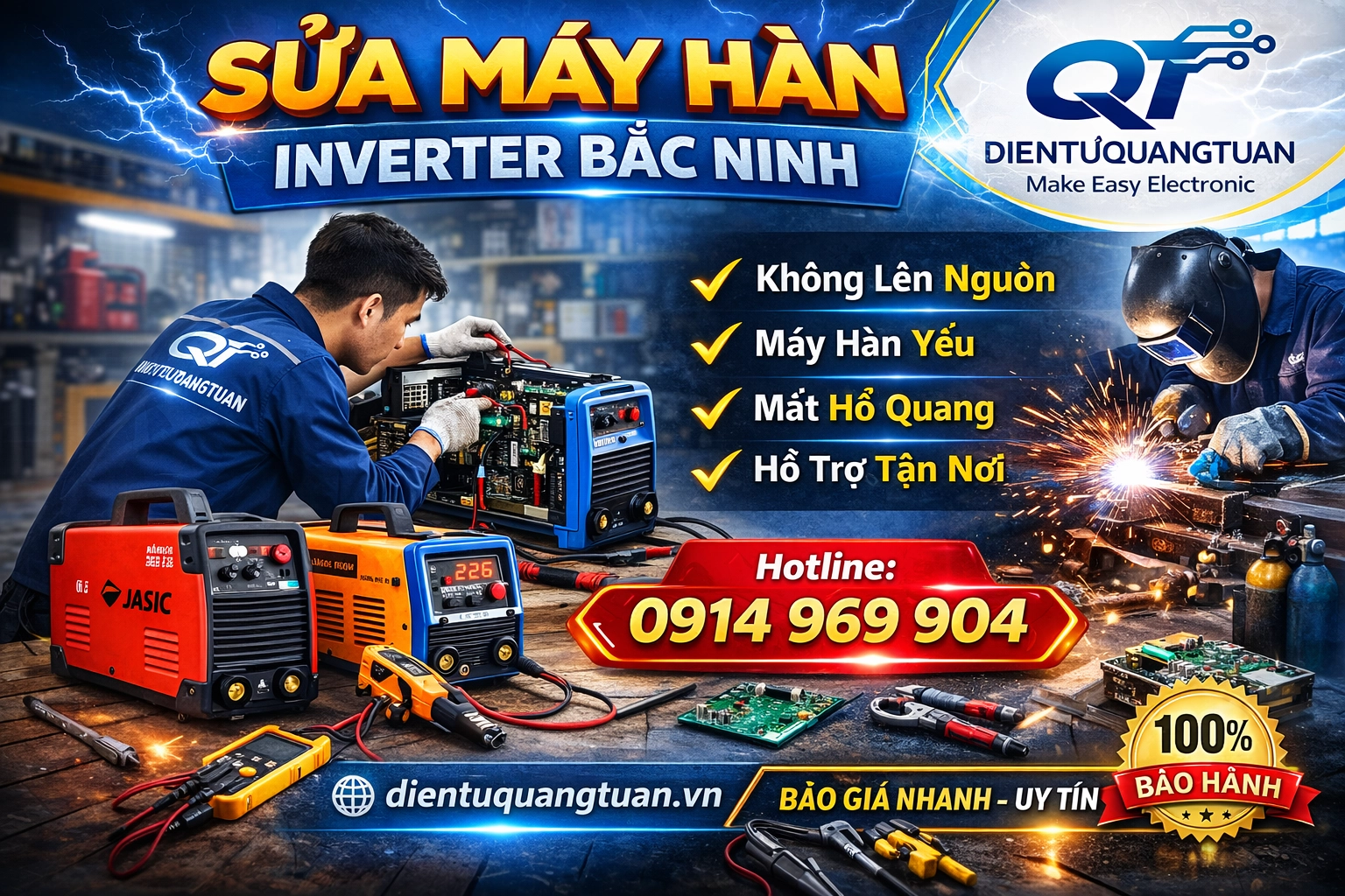 Sửa Máy Hàn Inverter Bắc Ninh Uy Tín, Nhanh Chóng, Giá Tốt