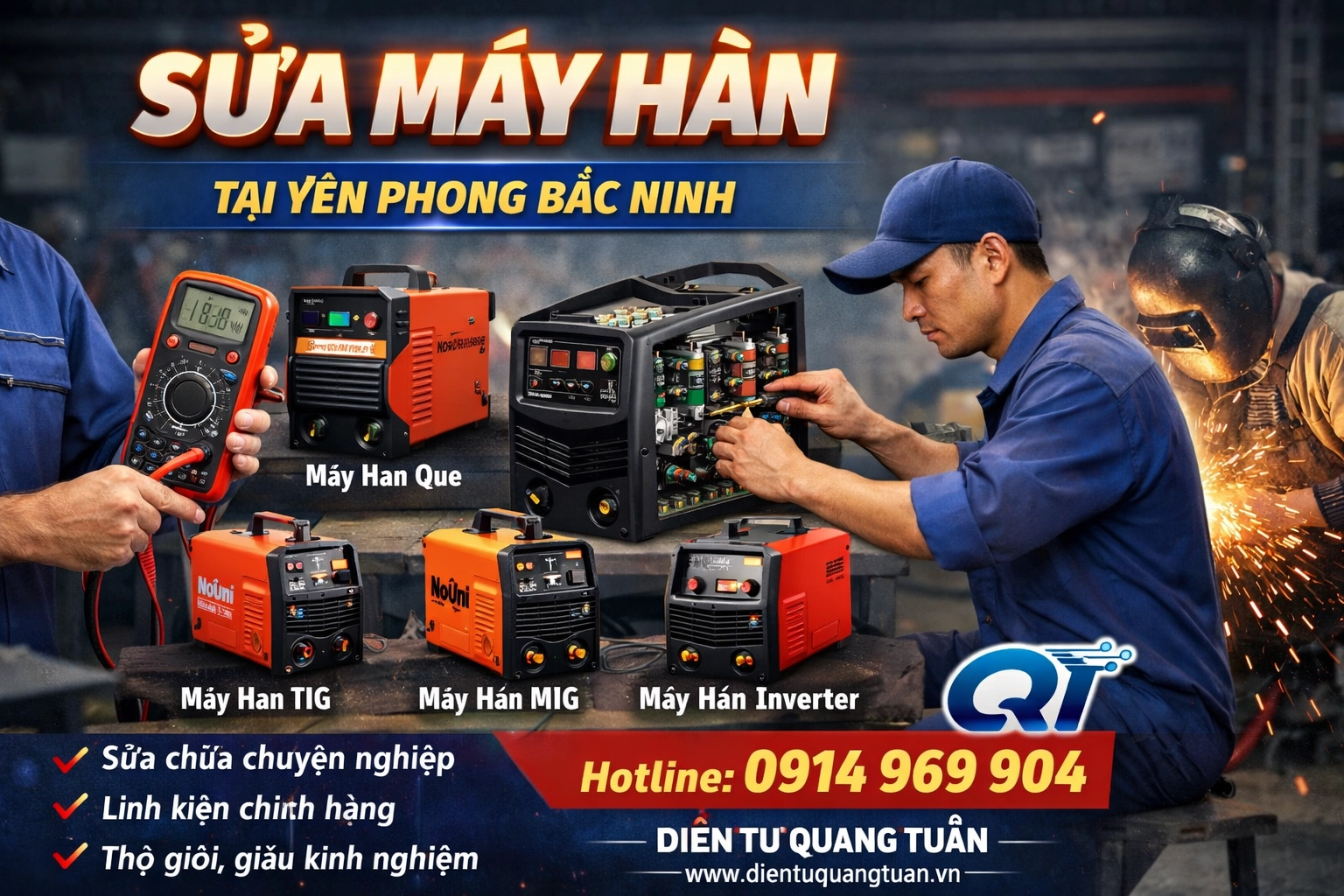 Sửa Máy Hàn Tại Yên Phong Bắc Ninh – Thợ Sửa Máy Hàn Uy Tín, Sửa Nhanh Giá Tốt