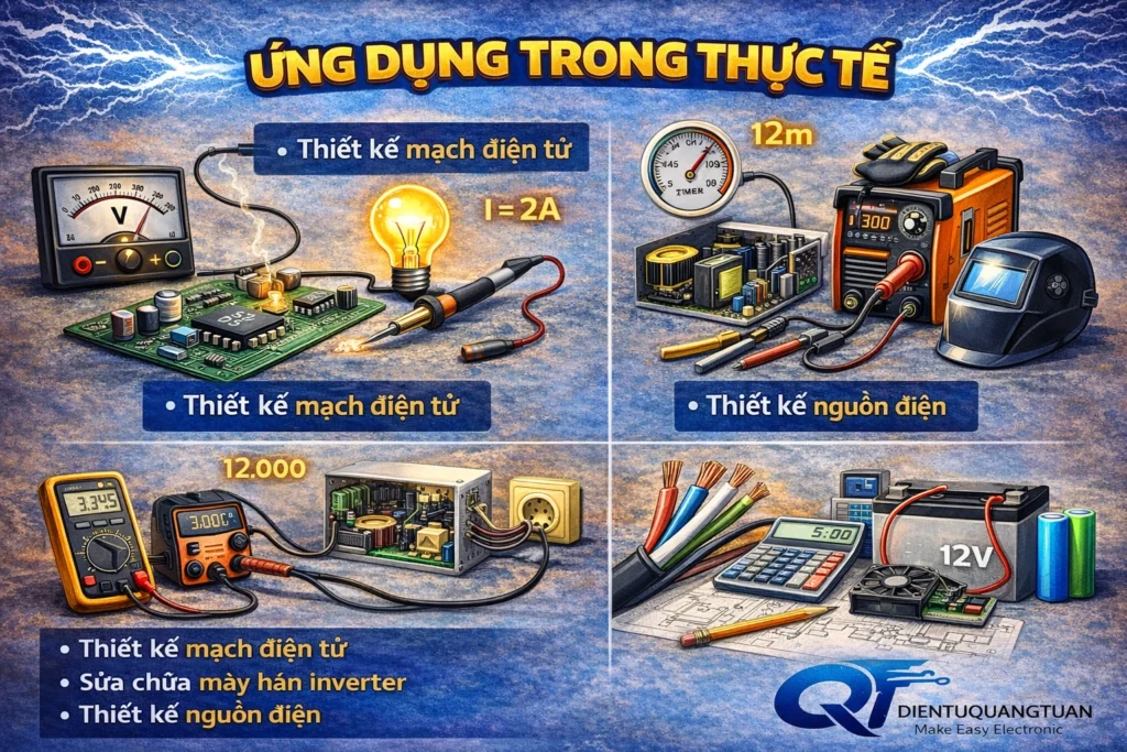 ứng dụng của điện áp, dòng điện và điện trở