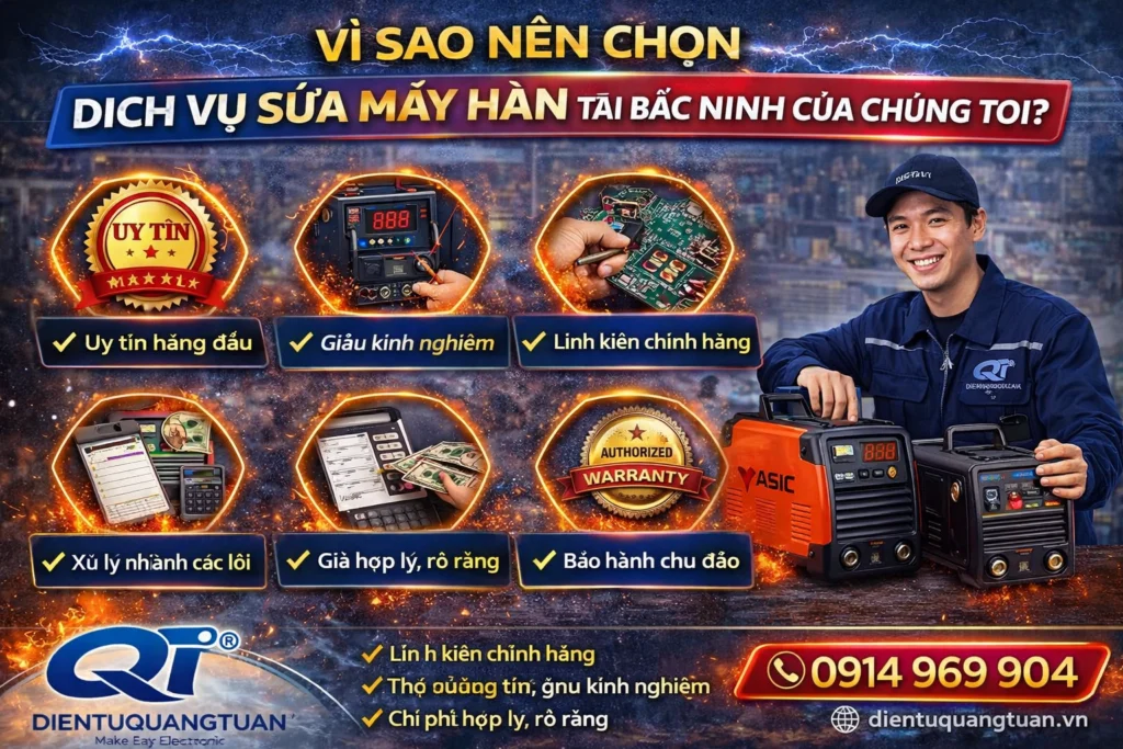 vi sao nên chọn dịch vụ sửa máy hàn inverter bắc ninh của điện tử quang tuấn