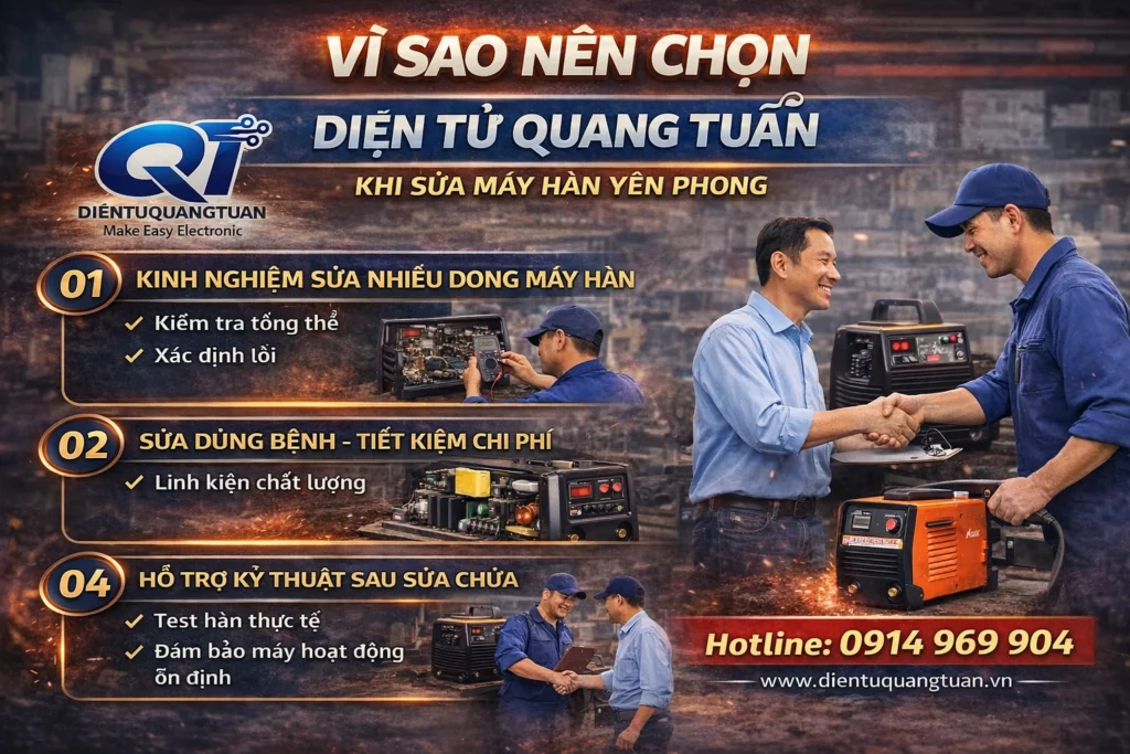 vì sao nên chọn sửa máy hàn tại điện tử quang tuấn