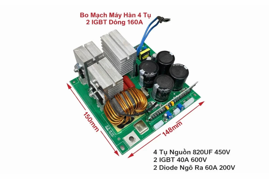 bo mạch máy hàn chạy 2 igbt