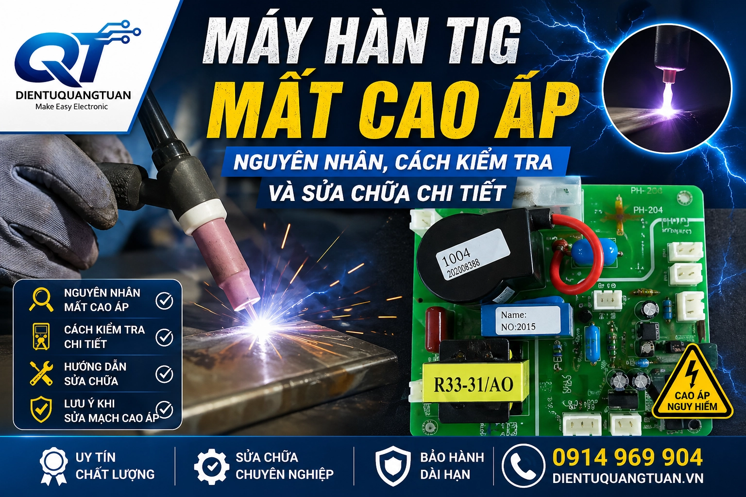 Máy Hàn TIG Mất Cao Áp: Nguyên Nhân, Cách Kiểm Tra Và Sửa Chữa Chi Tiết
