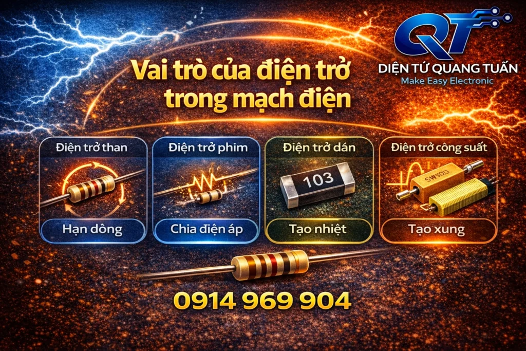vai trò của điện trở trong mạch điện